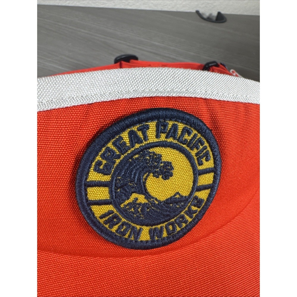 Patagonia Pacific Iron Works Rare Adjustable Visor Orange Hat Cap Size Medium - Picture 5 of 9